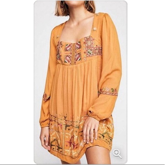 NWT Free People Mini Peasant Dress - Picture 3 of 4